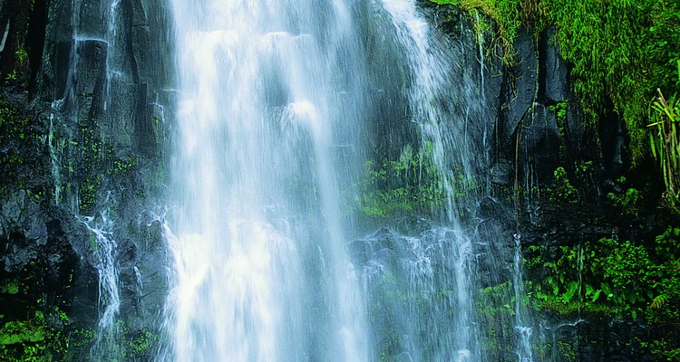 Look at pictures of real waterfalls for inspiration.