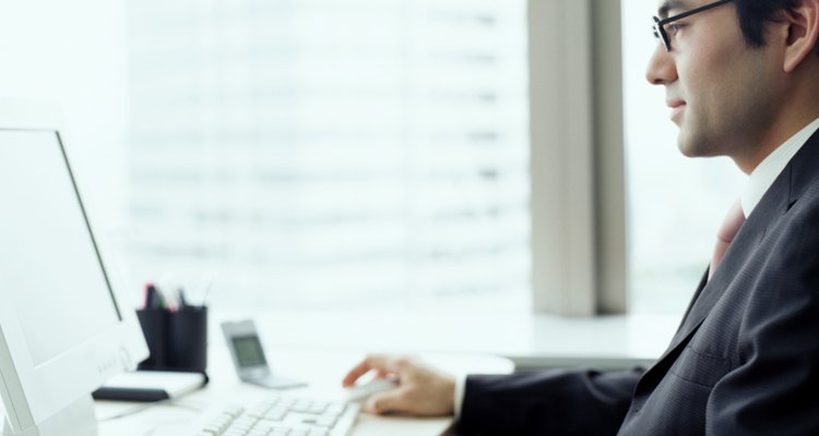Man doing an internet search