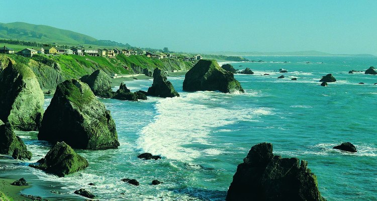 Las olas ondulan en Sonoma Coast State Park.