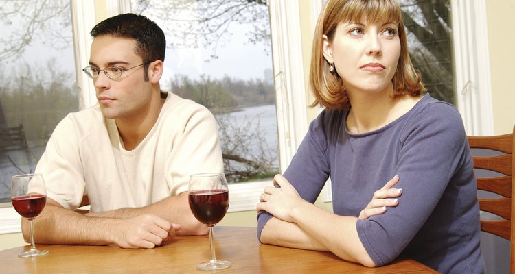 Couple having disagreement at home