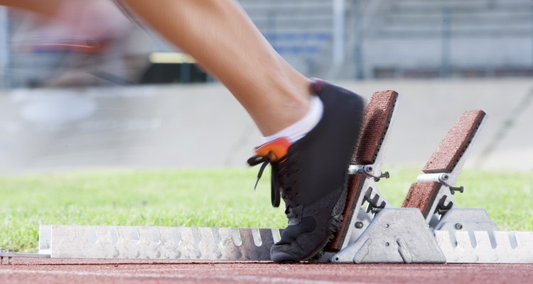 Feet leaving starting blocks