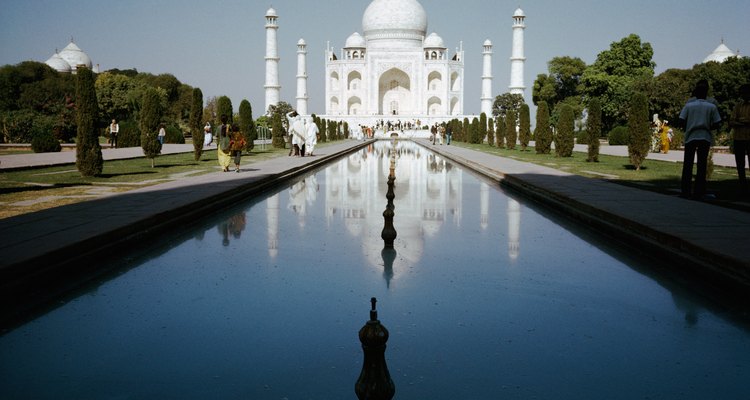 O mármore branco foi escolhido para o Taj Mahal