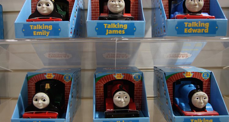 The Thomas at Action Canyon railway set features Thomas the Tank Engine.