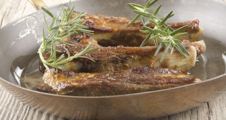 pork ribs in a pan