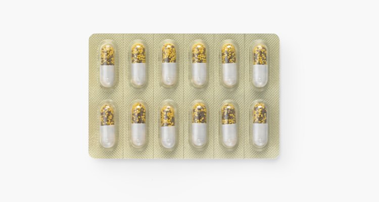 A Blister Pack of Capsules on a White Background