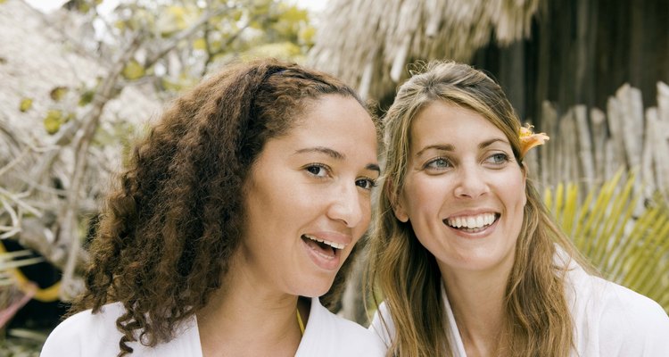 Portrait of women outdoors