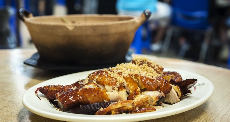 Classic roasted chicken at a Hong Kong restaurant