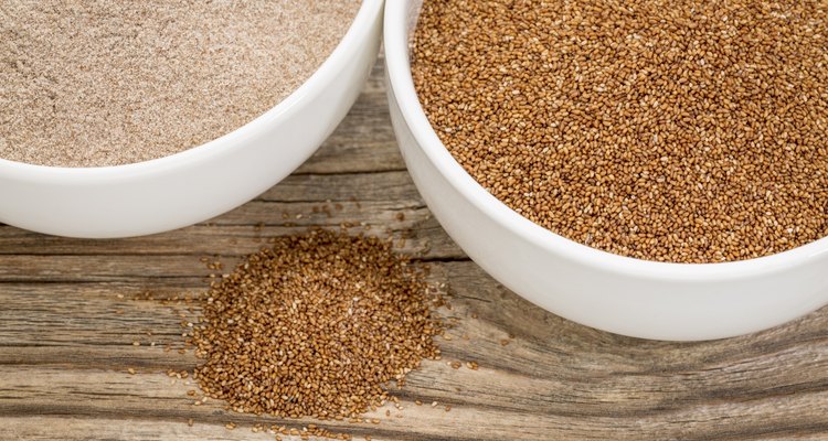 teff grain and flour