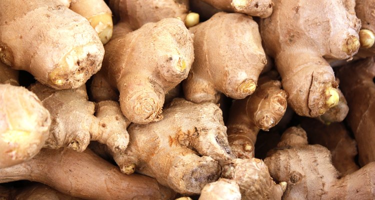 Ginger root at local market