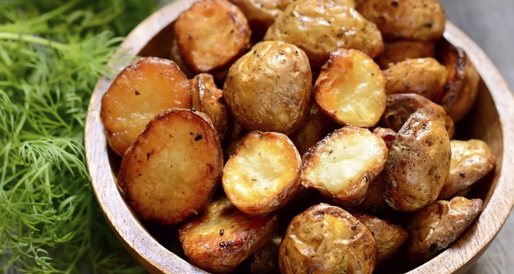 Roasted potato in bowl