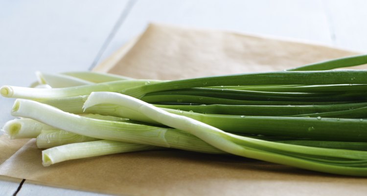 Fresh organic spring onion