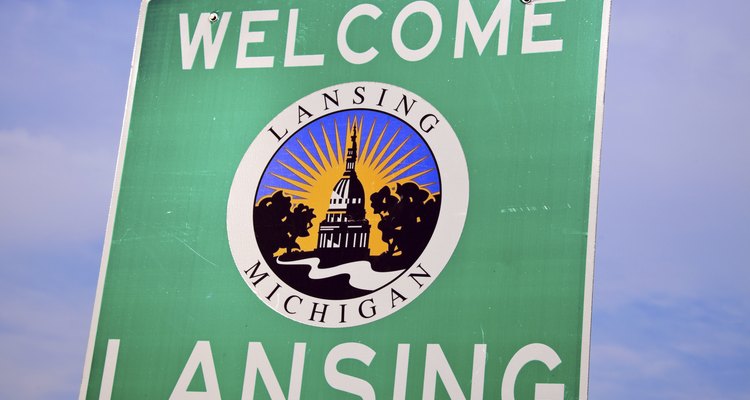 Lansing, Michigan welcome sign