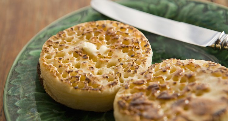 Traditional English crumpets go great with butter.