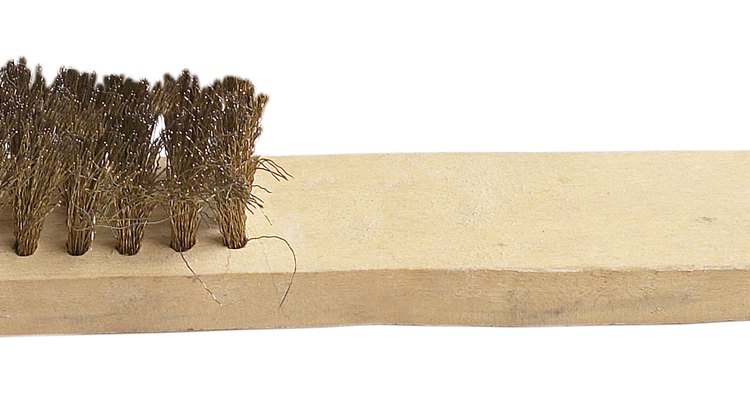 Scrub with a wire brush