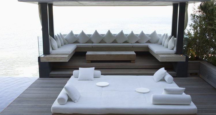 Cabana covered outdoor mattress.