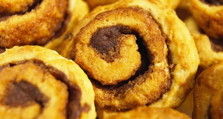 Close-up of cinnamon buns