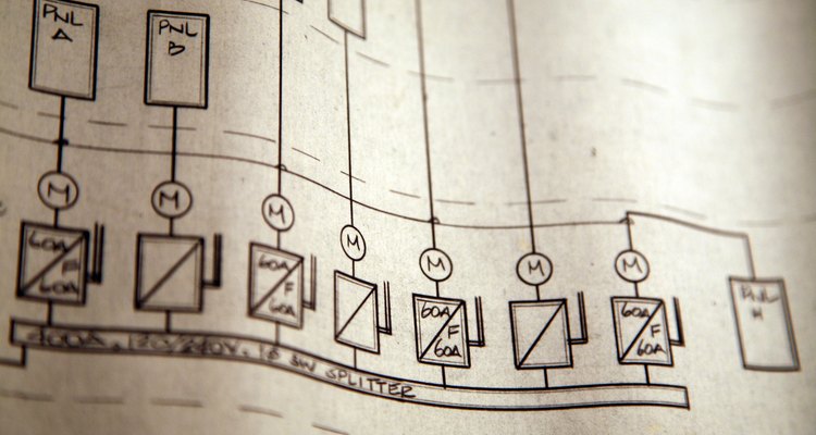 Schematic drawings show how the components of an electrical device are interconnected.