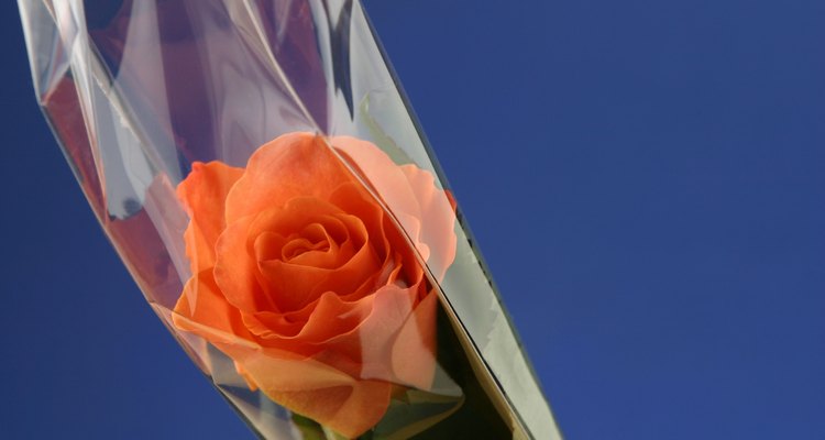 Cellophane is frequently used to wrap cut flowers.
