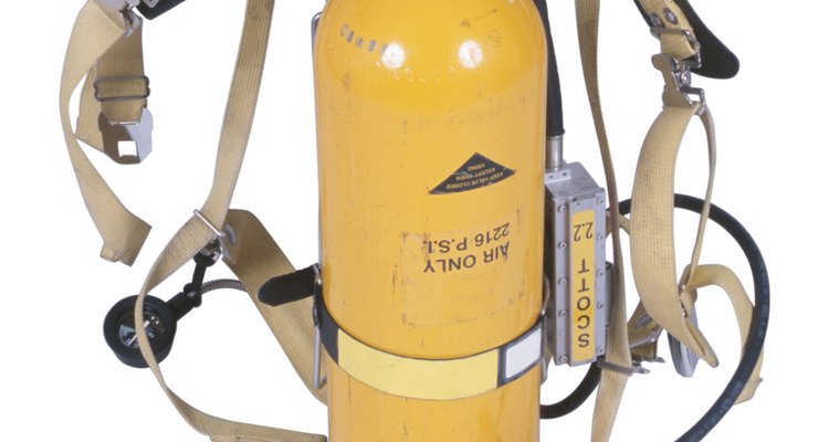 Oxygen tanks support people with respiration disorders.