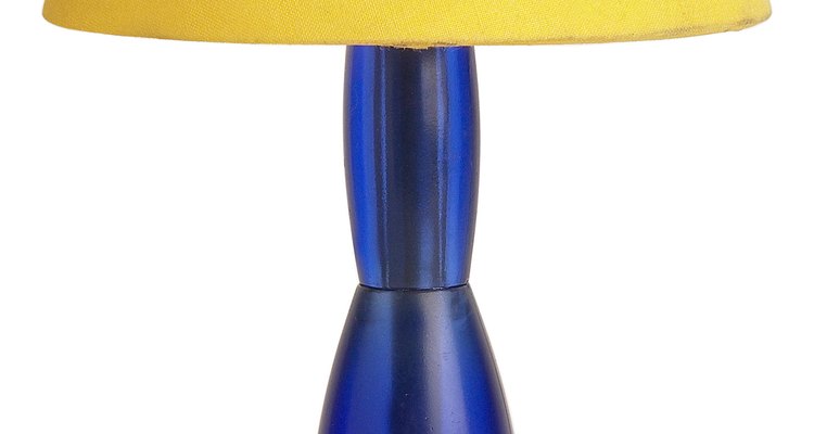 Adding colour to cracked lampshades may help hide the cracks.