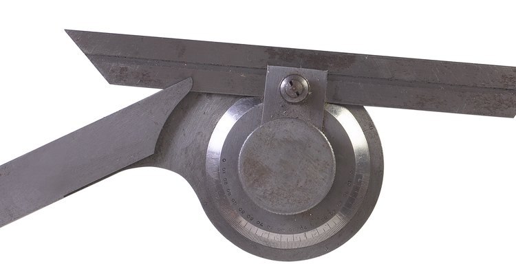 A goniometer looks like a large compass and is used to measure range of motion.