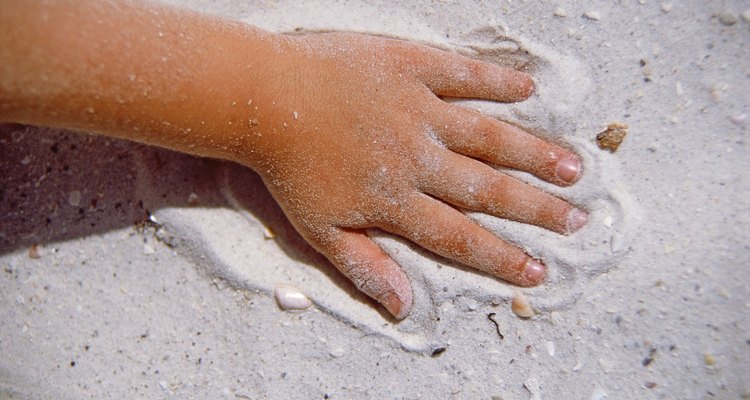Feeling and describing natural materials can help kids learn about texture.