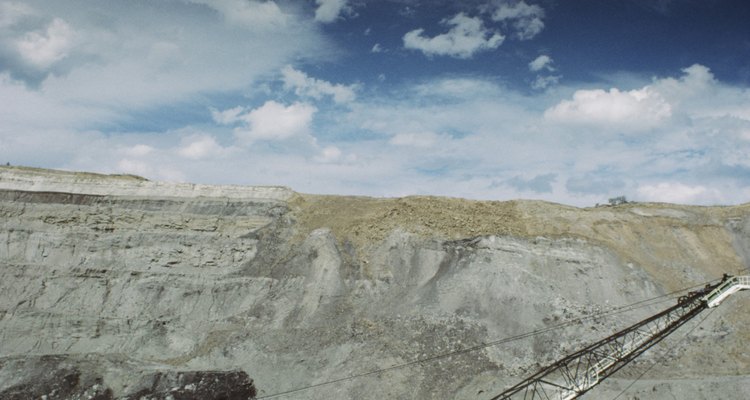 Open-pit mines allow for the use of large machines.