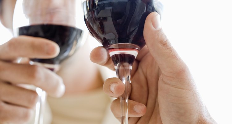 People toasting glasses of wine