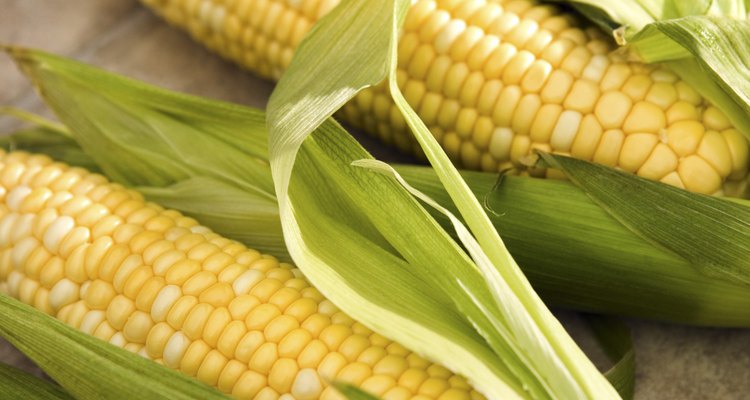 Uma espiga de milho possui quatro partes distintas