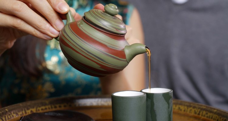 Woman pouring tea