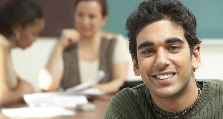 College student in classroom