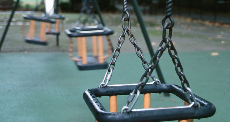 The frame supporting the swing needs to be firmly anchored.