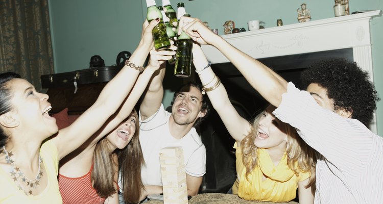 Friends drinking beer