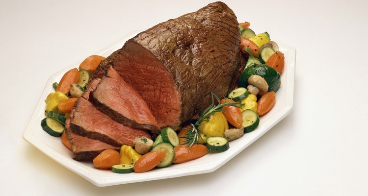 Roast beef with vegetables