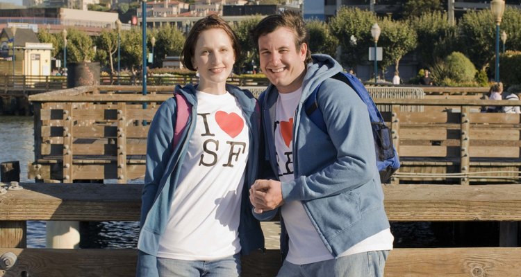 Handmade matching T-shirt make cute second anniversary gifts for couples.