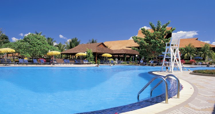 Figuring out a kidney-shaped pool's volume is a bit more involved than determining a simple rectangular pool's volume.