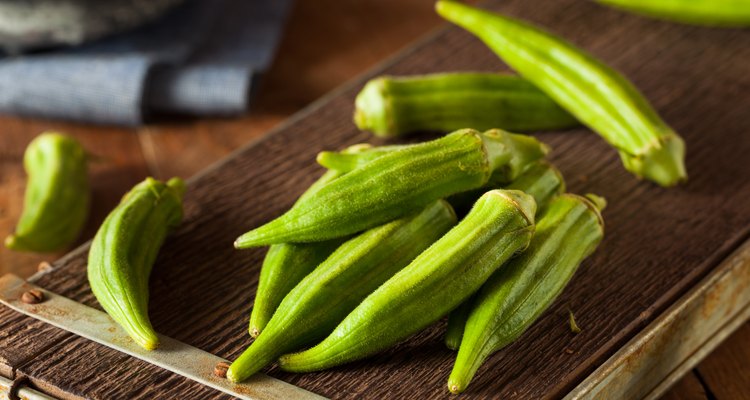 Fresh Green Organic Okra