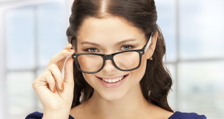 lovely woman in spectacles