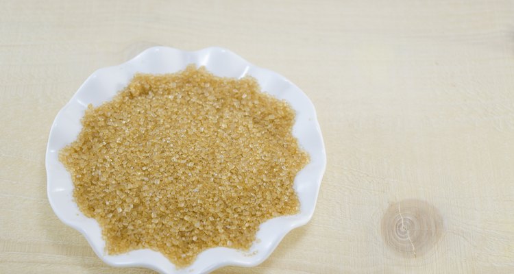 Brown sugar in a white plate