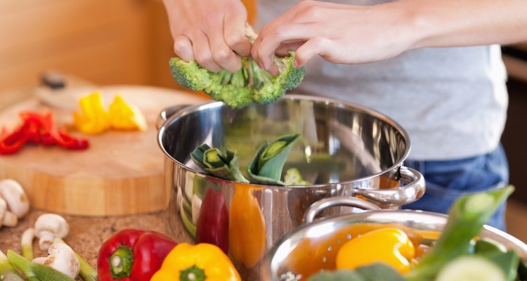 Woman preparing stew