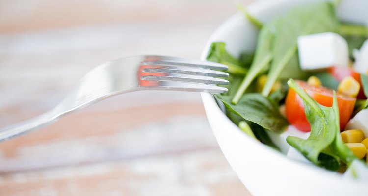 close up of vegetable salad bowl
