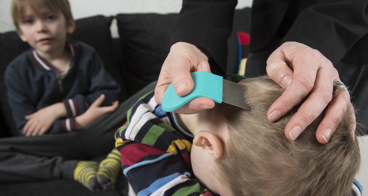 Youngsters getting head inspected for lice