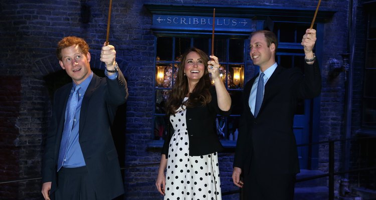 Incluso el Príncipe Harry, el Príncipe William y la Princesa Kate están enamorados de los cuentos de fantasía de Harry Potter.
