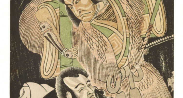 Los antiguos guerreros samurái japoneses fueron identificados fácilmente por su apariencia.