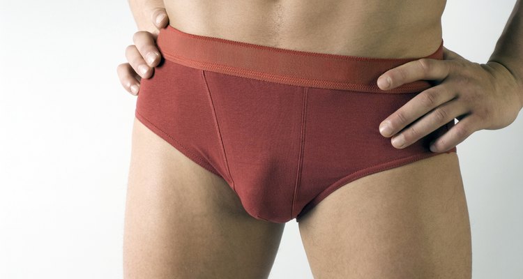 attractive male body with red underwear