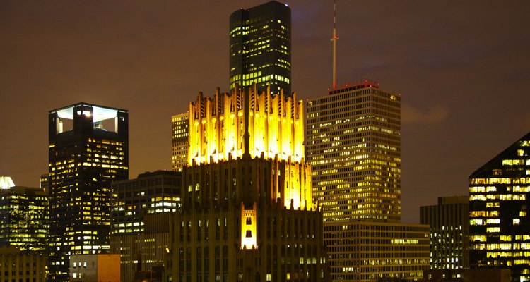 Vista nocturna de Houston.