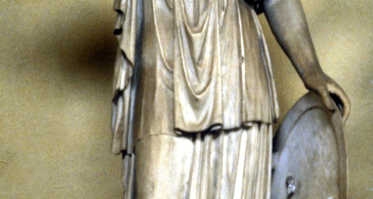 La diosa Athena con su armadura.