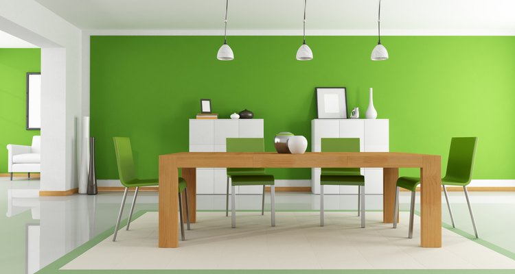 El verde es ideal para la decoración de un comedor.