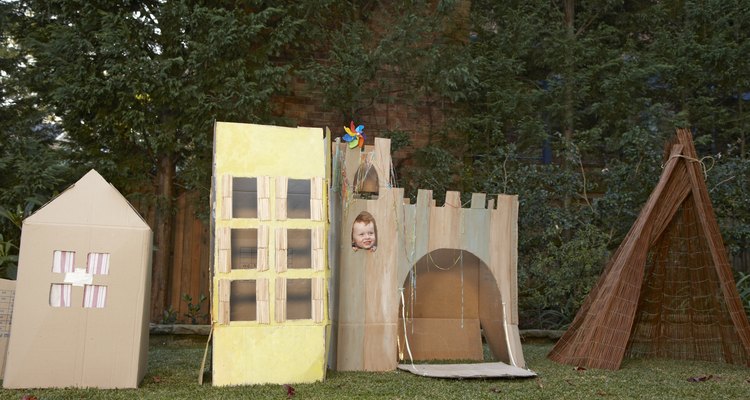 A cardboard castle looks better with its own drawbridge.