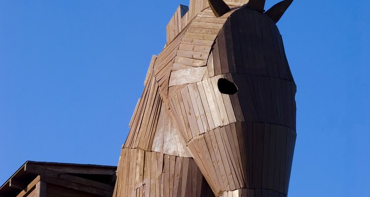 A Trojan horse made out of ice lolly sticks is a great idea for any project on history or as an exercise in engineering with basic materials.
